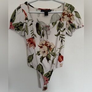 Large Floral Bodysuit with a little open in the front